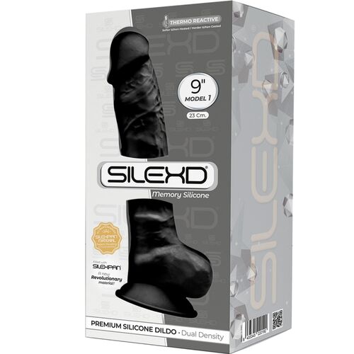 Gode Réaliste Noir Double Densité 23 cm — Model 1
