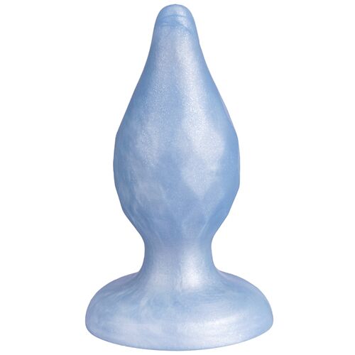 Plug Bijou Diamond Bleu Nacré 9 cm - Silicone Souple Ultra-Doux