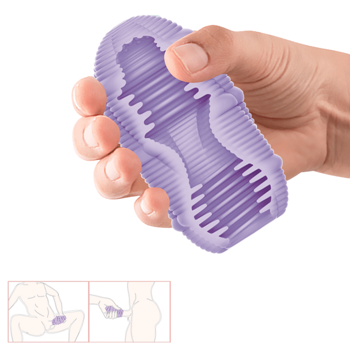 Oeuf masturbateur extensible à rainures douces — Cupid-X