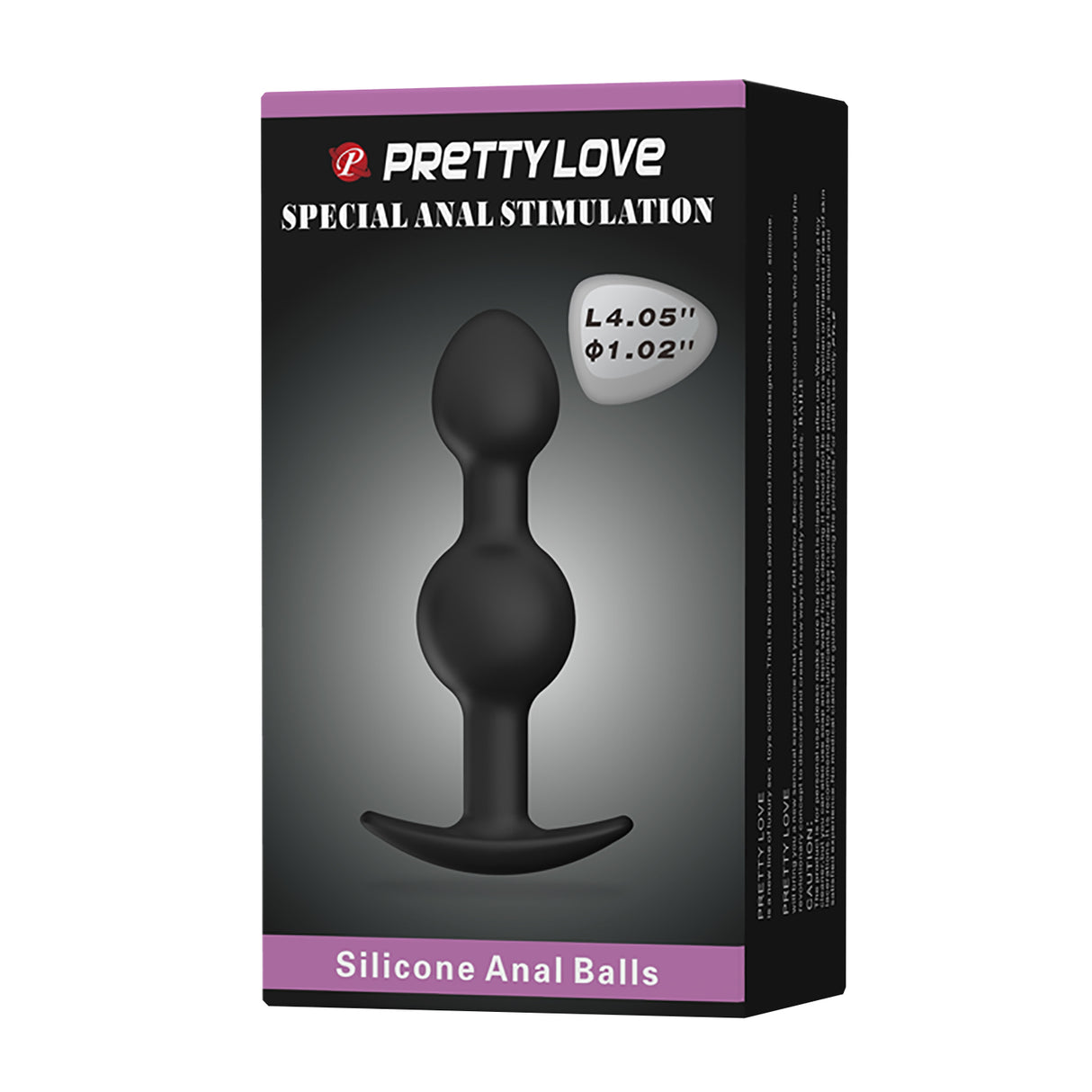 Chapelet anal silicone avec billes lestées 10 cm
