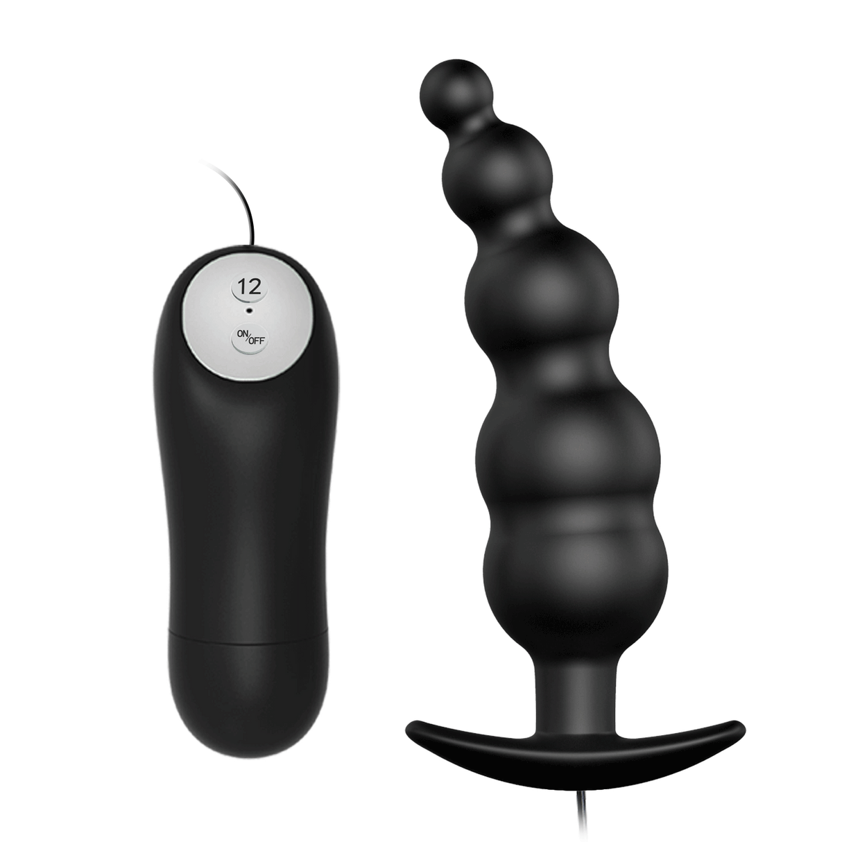 Vibrierender Analplug mit 12 Modi im Prostata-Design