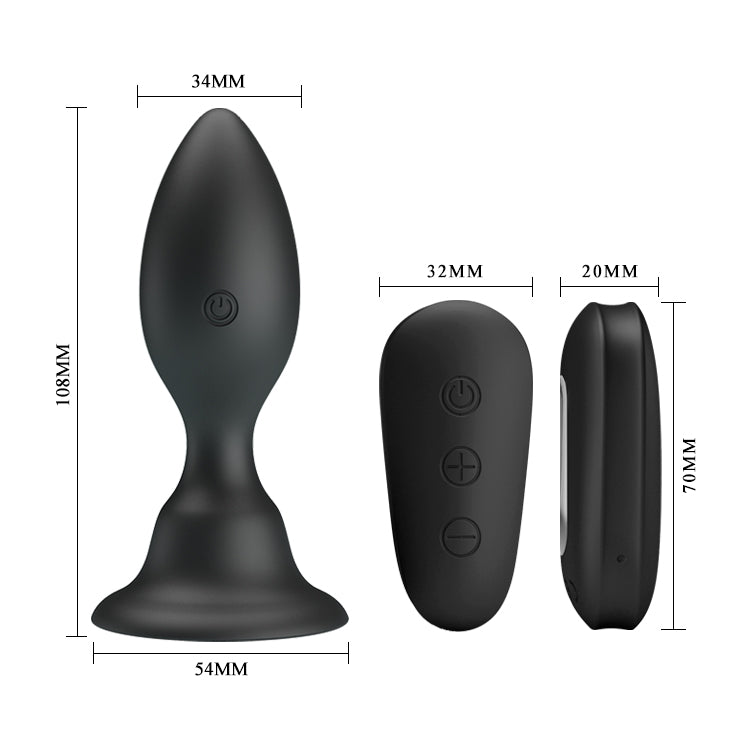 Aufblasbarer Analplug 10,8 cm mit Fernbedienung