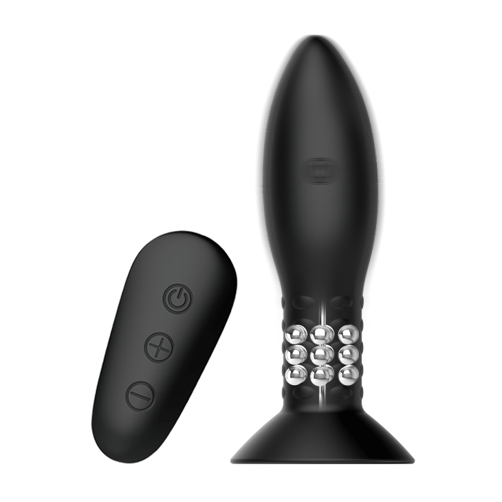 Aufblasbarer Analplug mit rotierenden Kugeln 13 cm