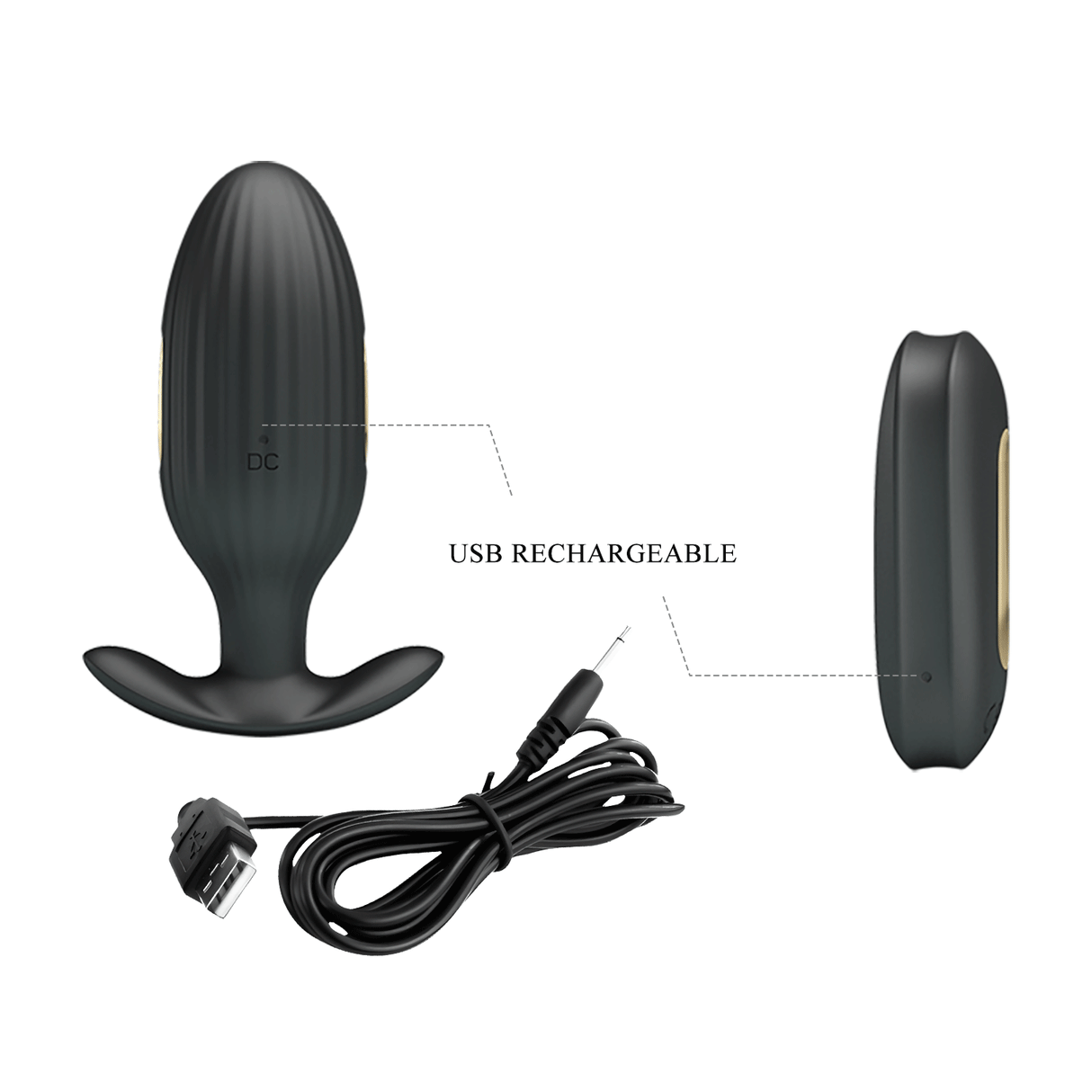 Vibrierender Elektro-Analplug mit Fernbedienung – Kelly