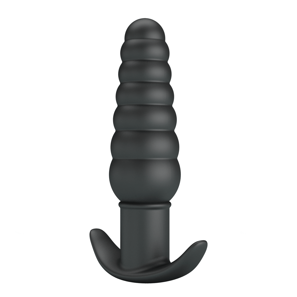 Plug anal vibrant silicone nervuré 11 cm base T-stop — Aeolis