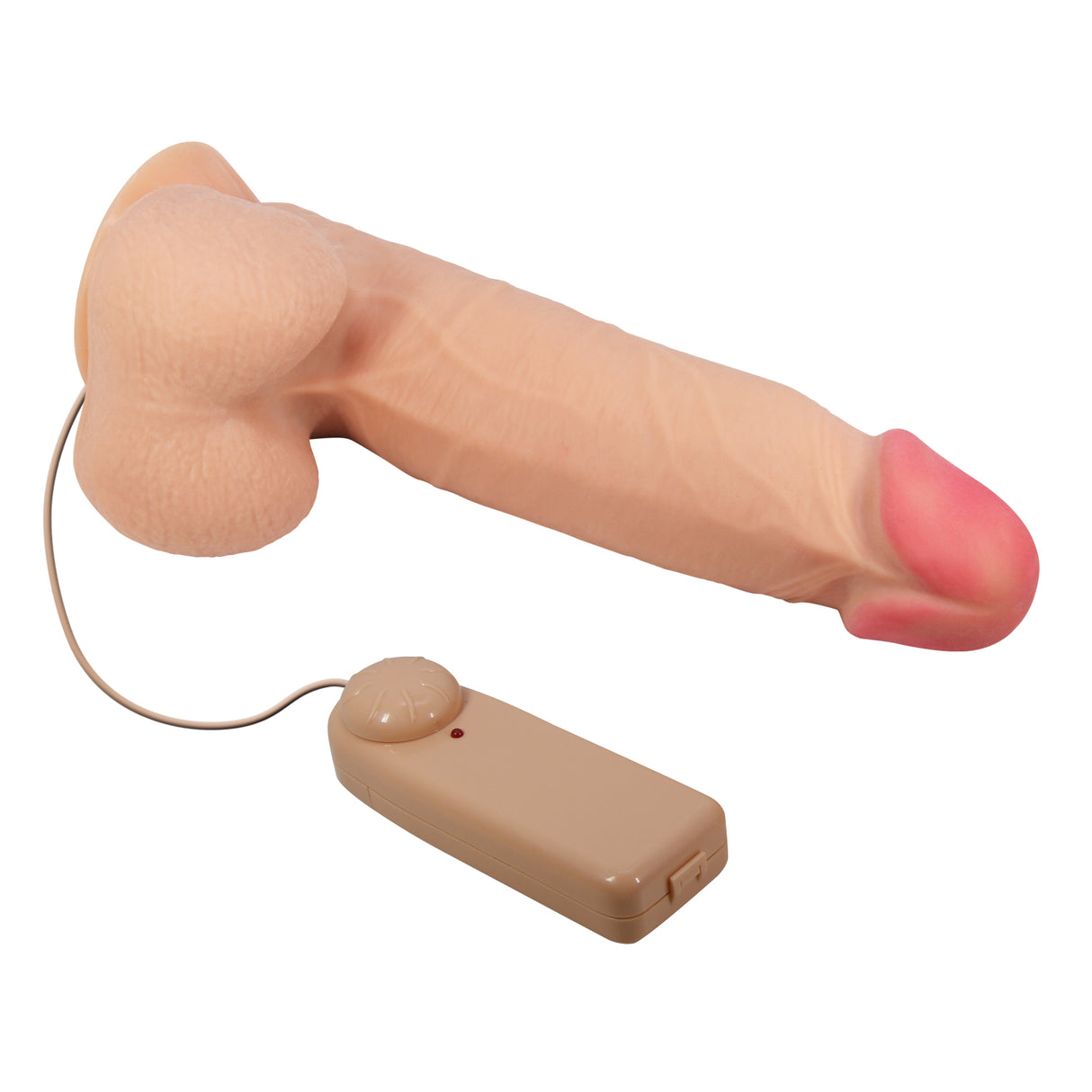 Gode réaliste vibrant et coulissant 21,8 cm