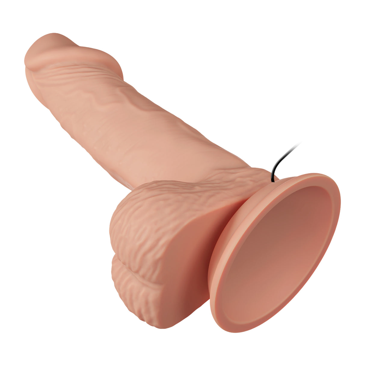 Vibrierender Dildo mit hautähnlicher Haptik, 19,4 cm, mit Saugnapf — Zebulon