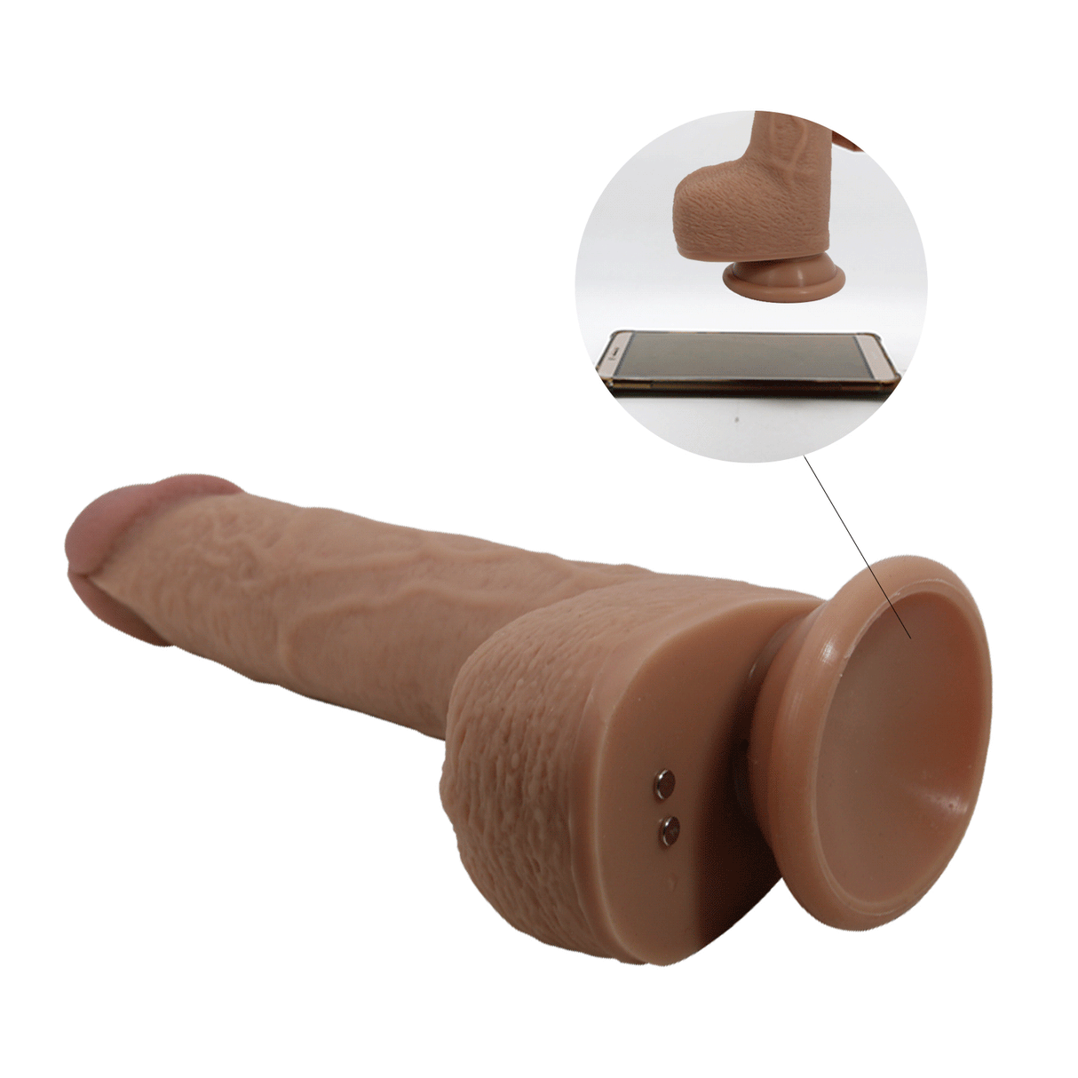 Silikon-Vibrationsdildo mit Stoßfunktion 22,5 cm — Tommy