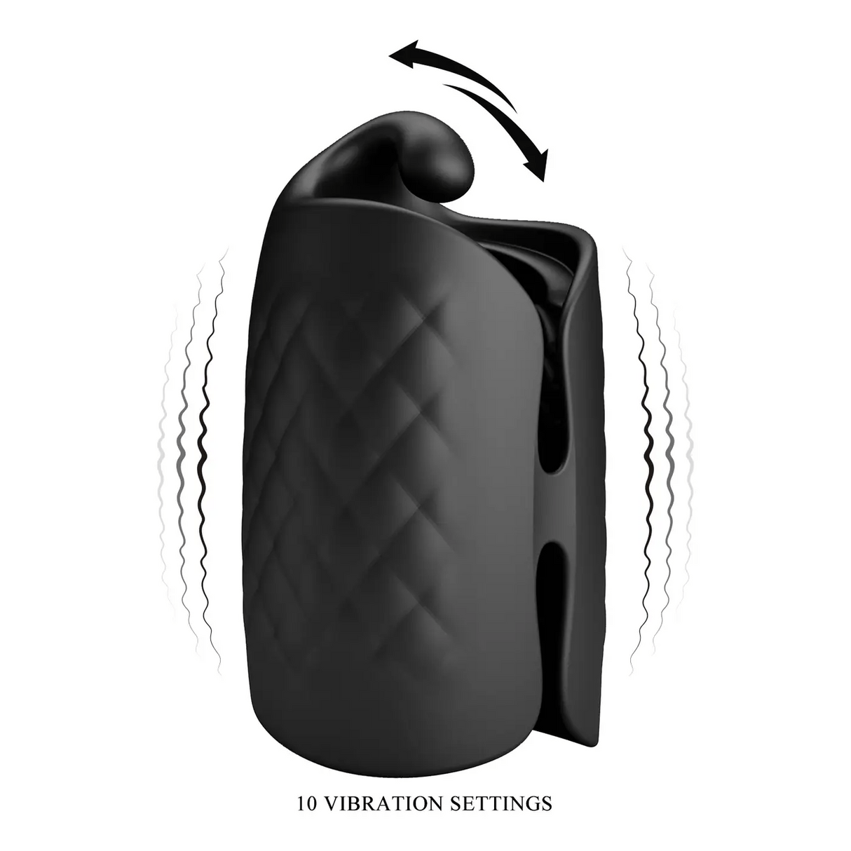 Stimulateur de gland vibrant 10 modes — Black Glans Trainer