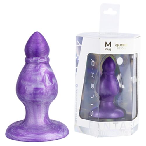 Plug Bijou Queen Violet 9 cm - Silicone Souple Ultra-Doux