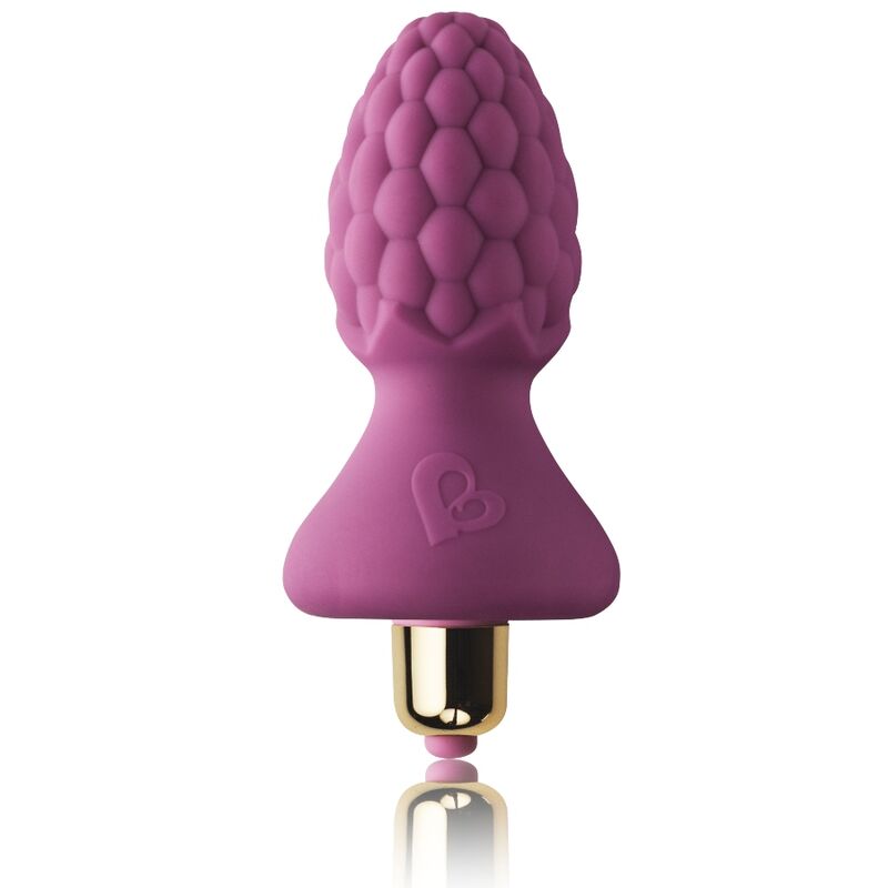 Plug vibrant texture framboise 7 modes — Ass-Berries · Rocks-Off · Plugs Vibrants