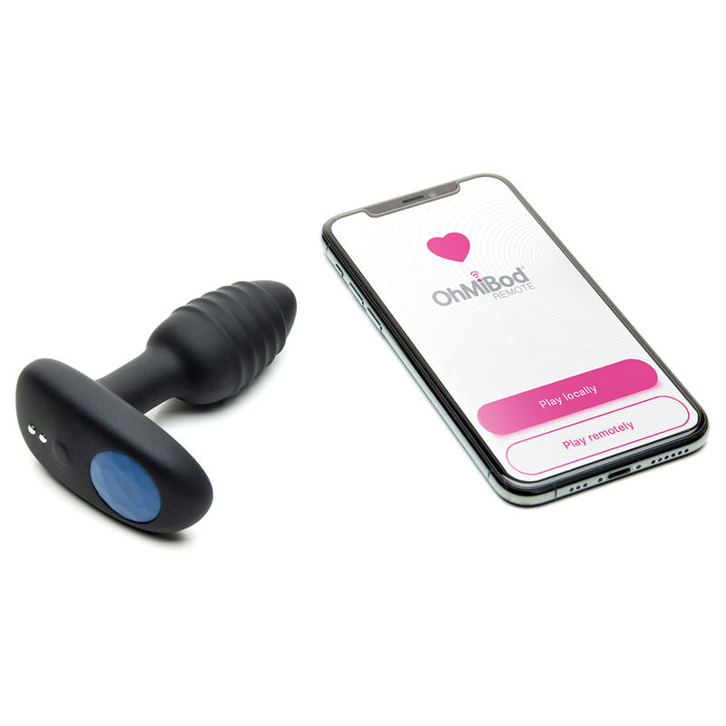 Plug vibrant connecté avec LED — gros plan