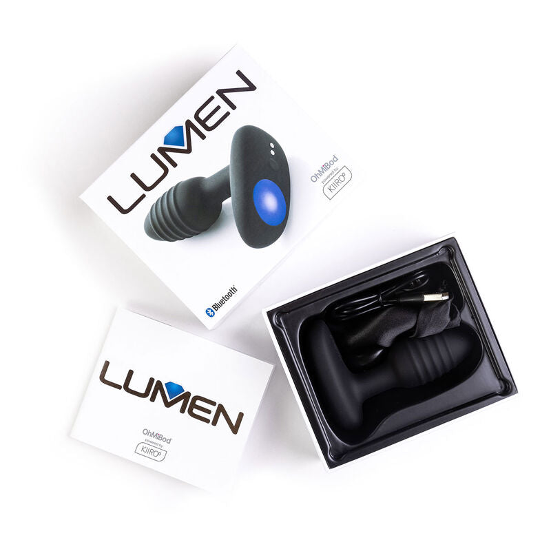 Plug vibrant connecté avec LED — autre angle