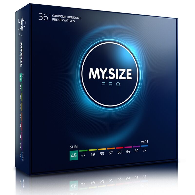Mug pénis My Size Pro Préservatifs sur mesure 45 mm — My.Size Pro (lot de 36) vu de face