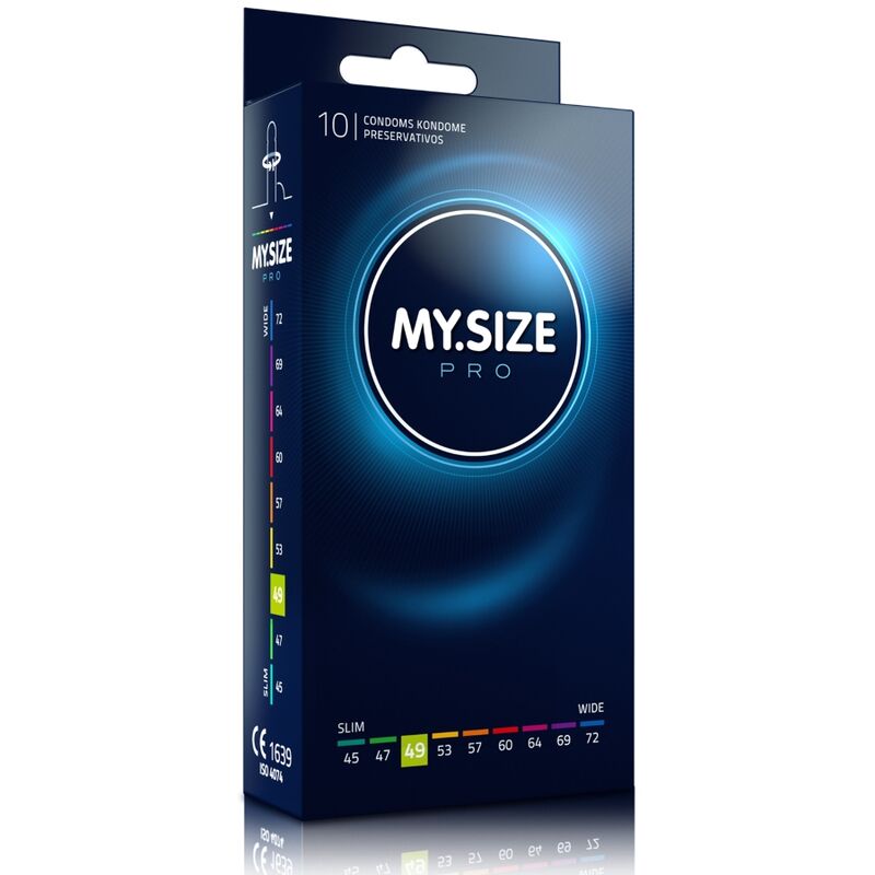 Mug pénis My Size Pro Préservatifs sur mesure 49 mm — My.Size Pro (lot de 10) vu de face