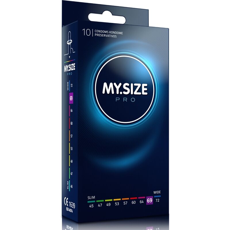 Mug pénis My Size Pro Préservatifs sur mesure 69 mm — My.Size Pro (lot de 10) vu de face