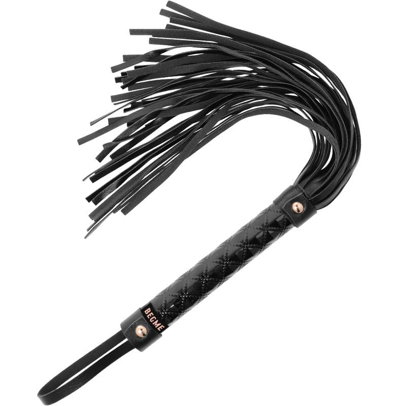 Flogger cuir vegan lanières souples — vue de profil