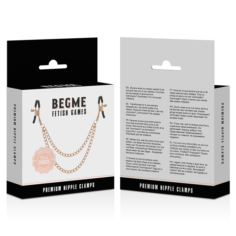 BEGME BLACK EDITION PREMIUM PINCES A TETONS AVEC CHAINE