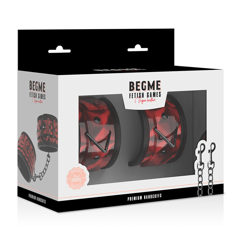 Menottes de poignets BEGME Red Edition rouges — avec emballage