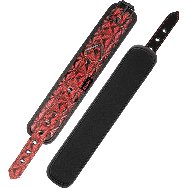 Menottes de poignets BEGME Red Edition rouges — chaîne amovible