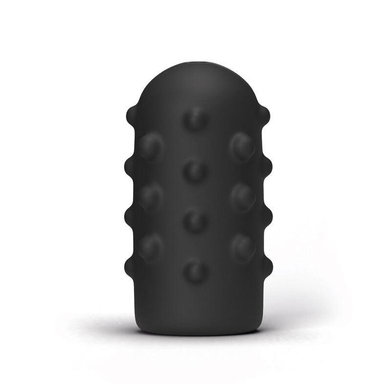 Gaine de masturbation à billes internes 17 cm — Bumpy · All Black · Strokers