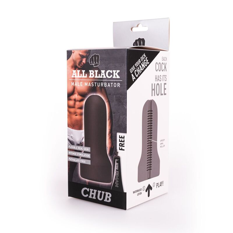 Gaine de masturbation lisse canal strié 17 cm — gros plan