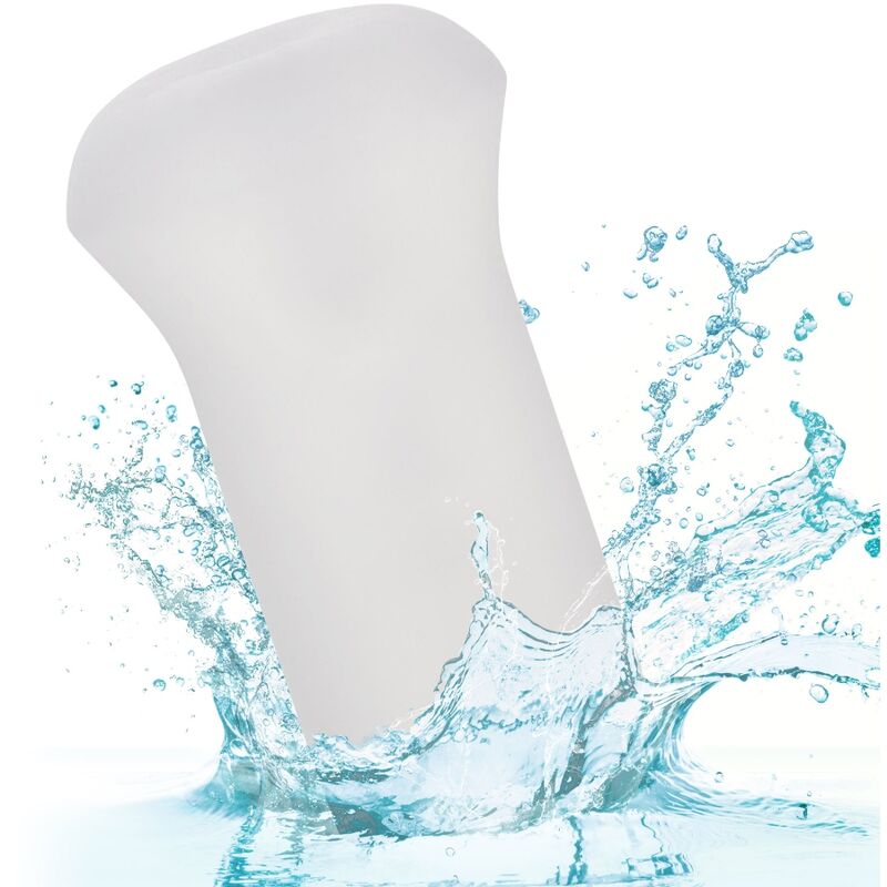 Masturbateur souple transparent ouvert — texture visible