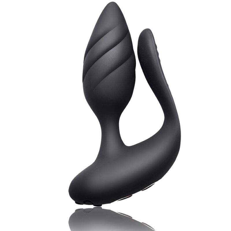 Vibromasseur double stimulation anal + périnée télécommandé — vue détaillée