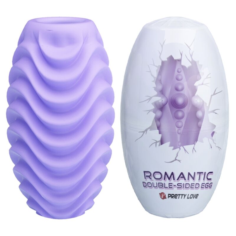 Œuf masturbateur Pretty Love Romantic lilas et son boîtier rigide