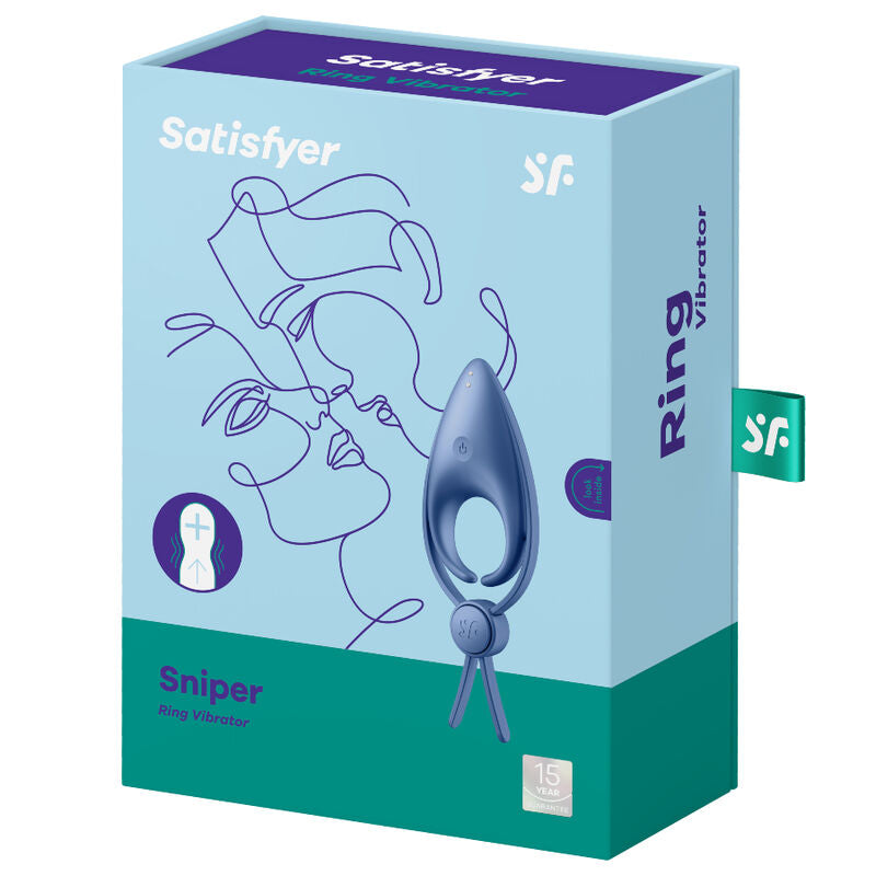 SATISFYER SNIPER ANILLO VIBRADOR NEGRO