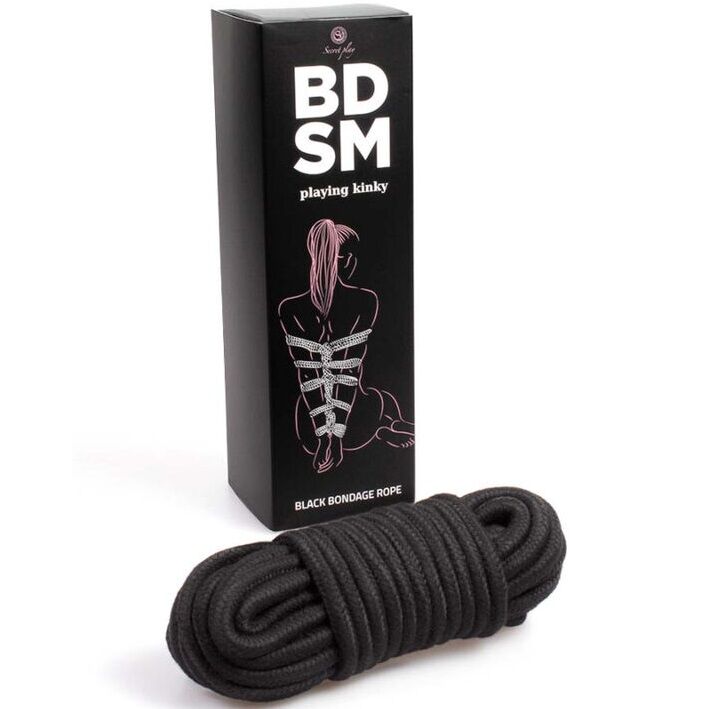 SECRETPLAY CORDE DE BONDAGE NOIRE COLLECTION BDSM