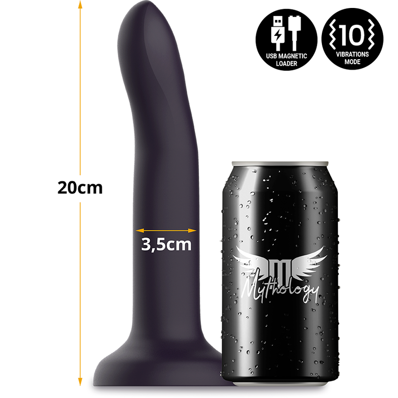 Gode fantasy thermochromique vibrant 20 cm silicone — vue de profil
