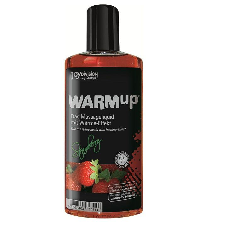 Huile de massage chauffante fraise 200 ml · Joydivision Warmup · Huiles aromatisées