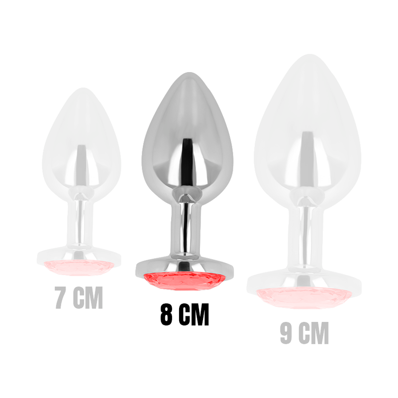OHMAMA PLUG ANAL AVEC CRISTAL ROUGE 8 CM