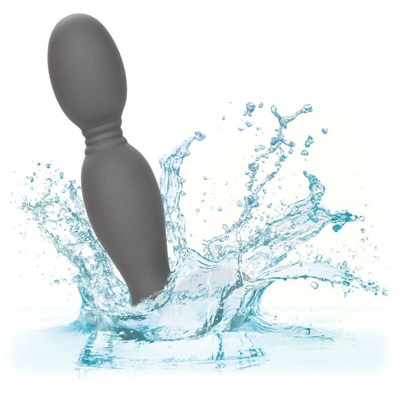 Plug prostate silicone tête rotative 12 modes — texture visible