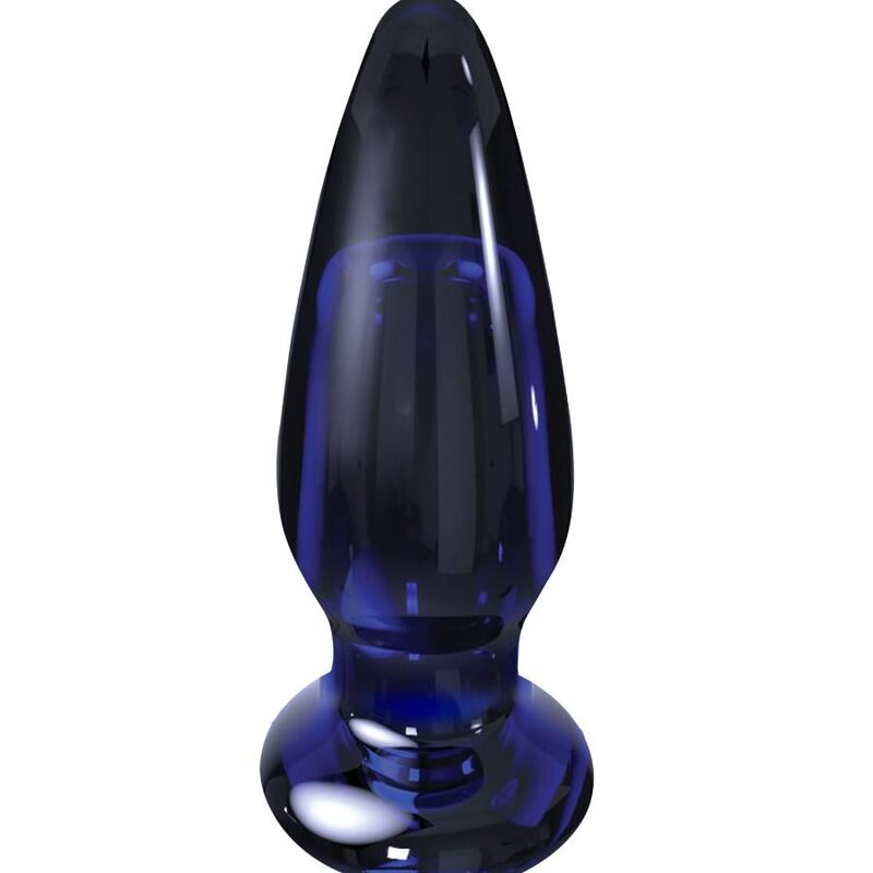 Plug anal verre 5 modes vibrant 10 cm — gros plan