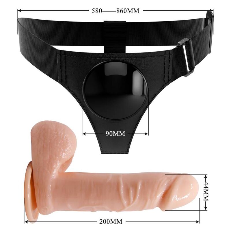 Pretty Love Tom Harness with Dildo 20 cm