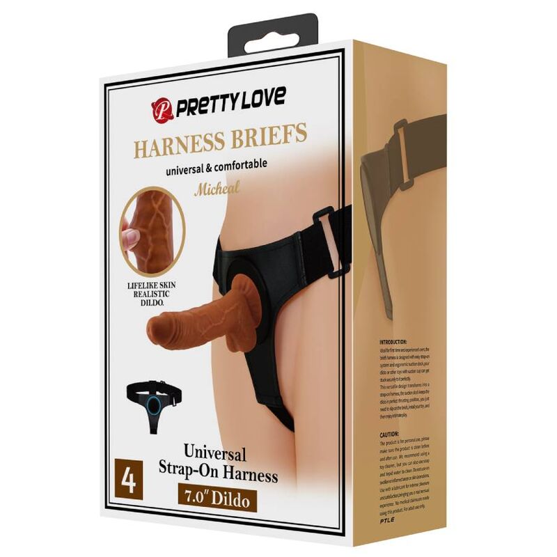Pretty Love Micheal Harness with Dildo 20 cm