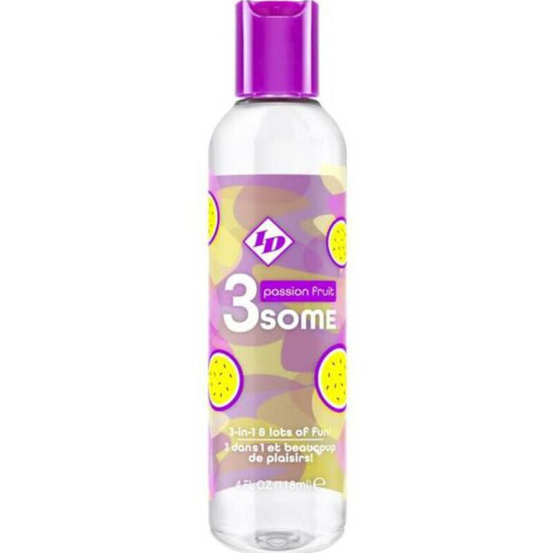 Lubrifiant comestible 3-en-1 fruit de la passion 118 ml — 3some · Id 3Some · Lubrifiants aromatisés