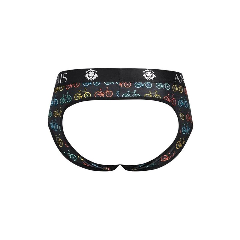 Schwarzer Jock-Bikini mit buntem Fahrradprint — Benito