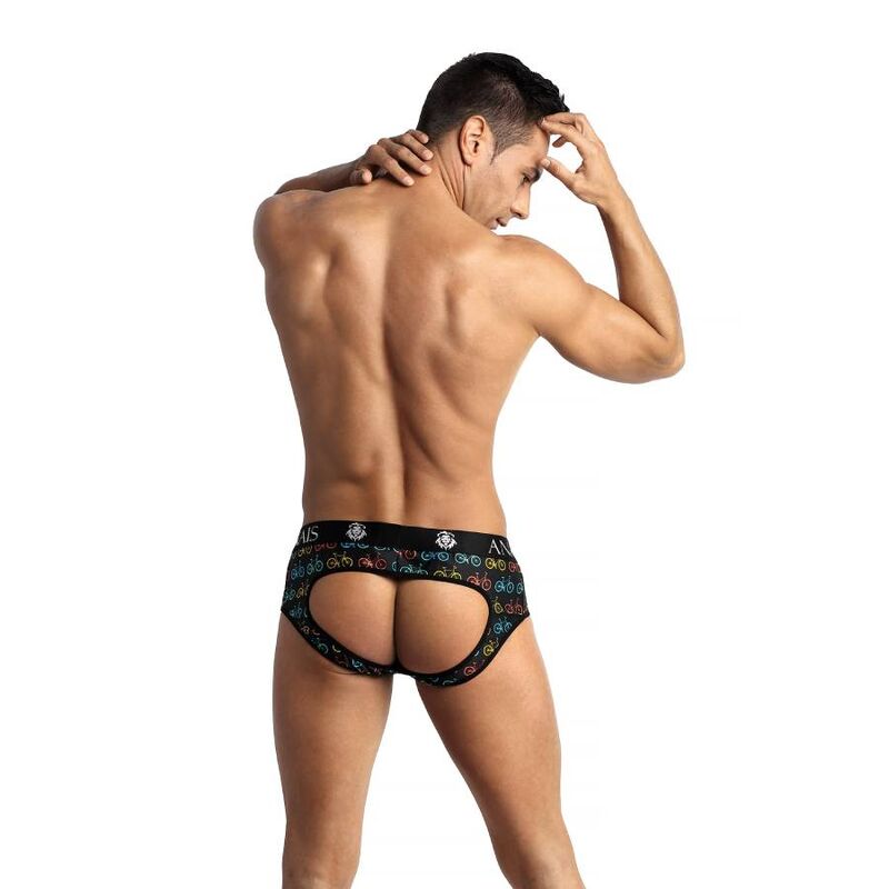 Schwarzer Jock-Bikini mit buntem Fahrradprint — Benito