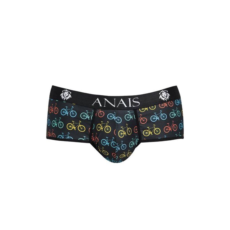 Slip homme microfibre imprimé vélos colorés — gros plan