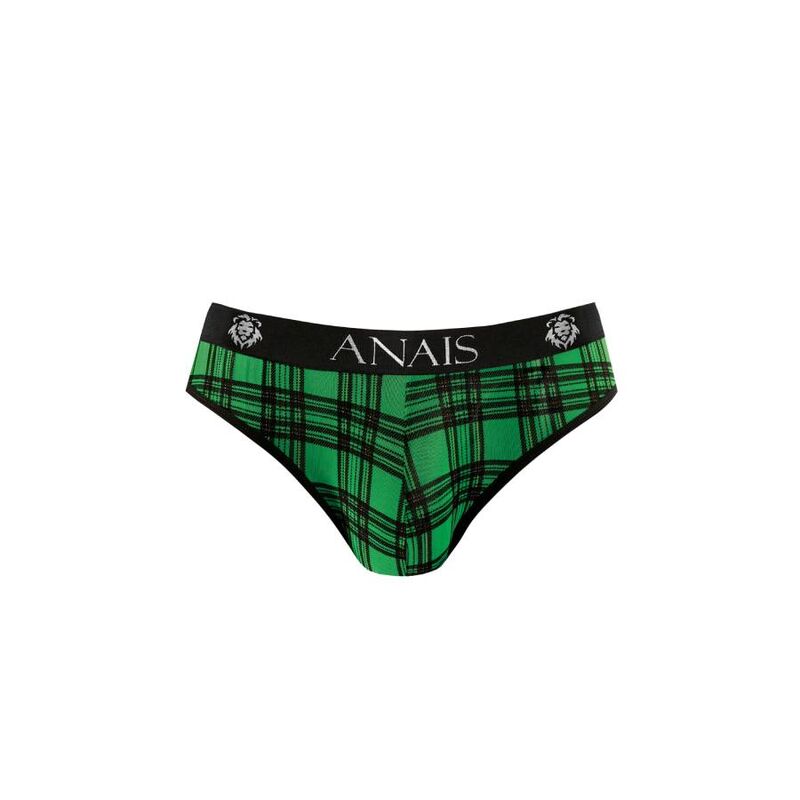 Herren-Slip aus Elasthan mit grünem Tartan, Größe S – Magic Slip