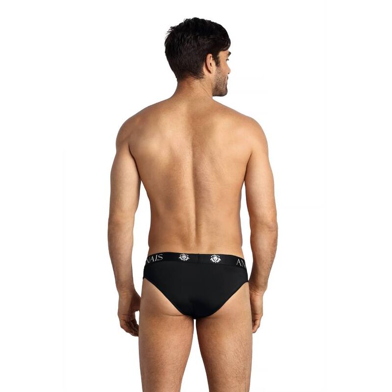 Schwarzer Mini-Slip aus Mikrofaser – Petrol