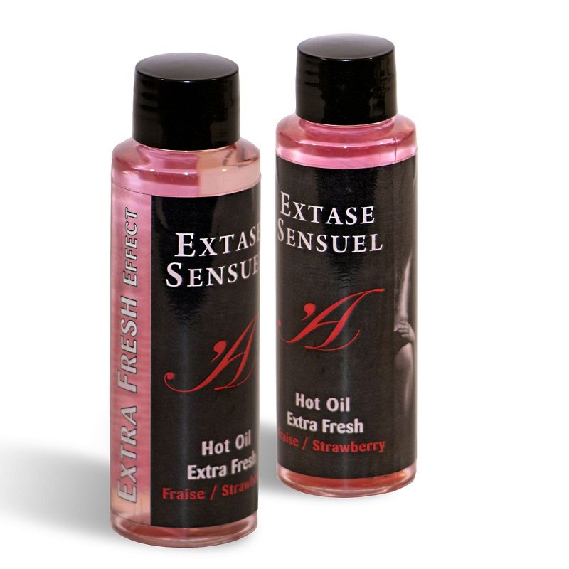 EXTASE SENSUAL HUILE DE MASSAGE EFFET FRAISE EXTRA FRAICHE 100 ML
