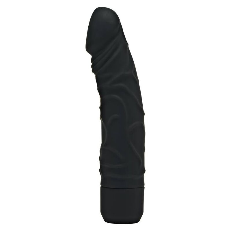 Gode vibro réaliste silicone noir 20 cm — Original Classique · Get Real · Godes Réalistes