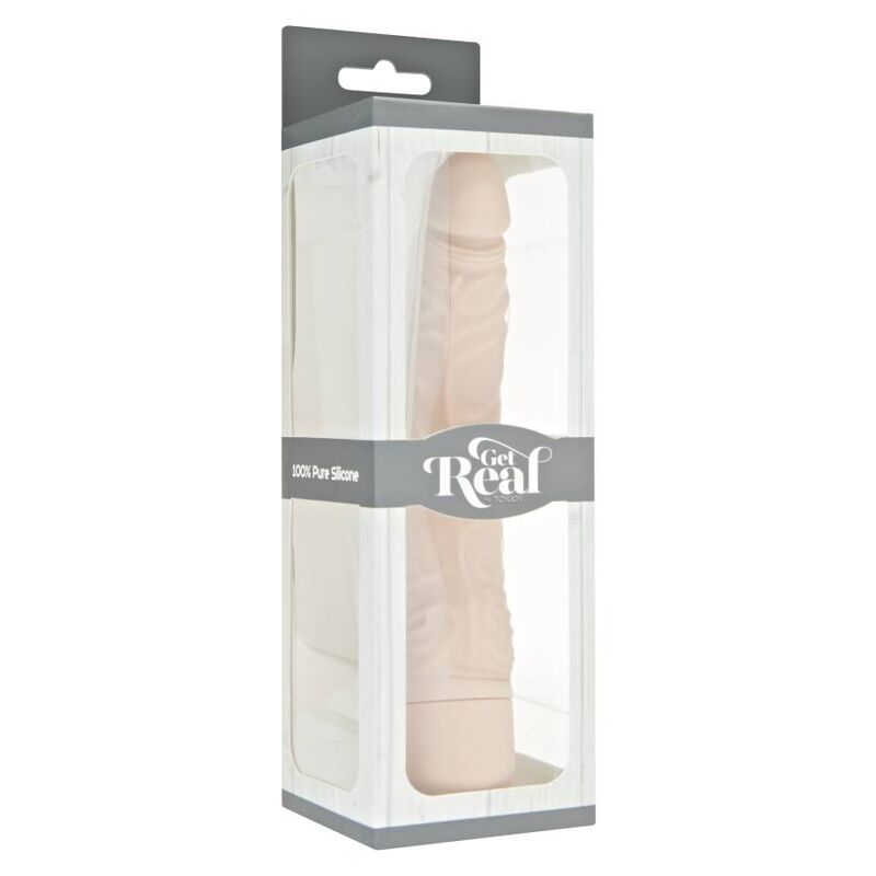 Skin-tone slim silicone vibrator 20.7 cm — Classic Slim