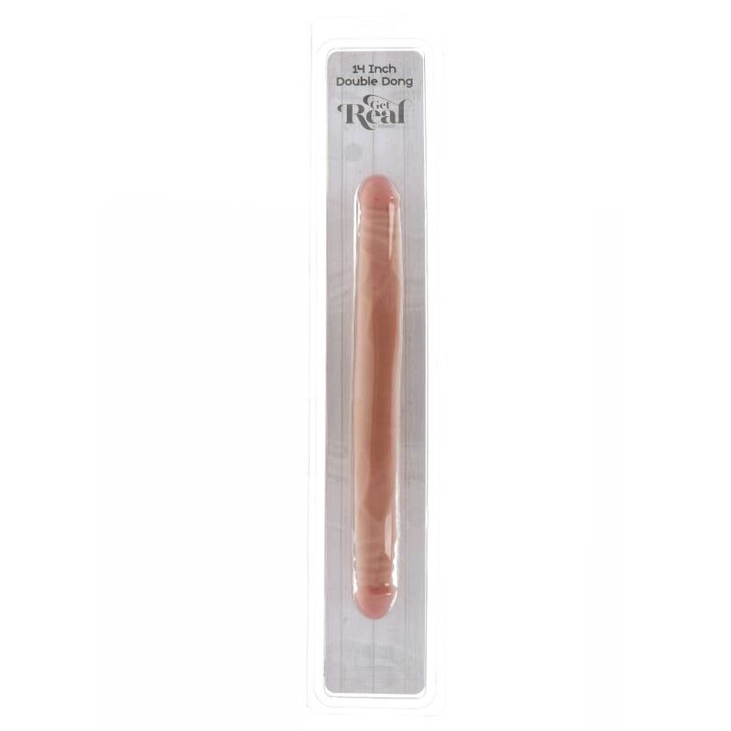 Gode double réaliste flexible 35 cm — vue de profil