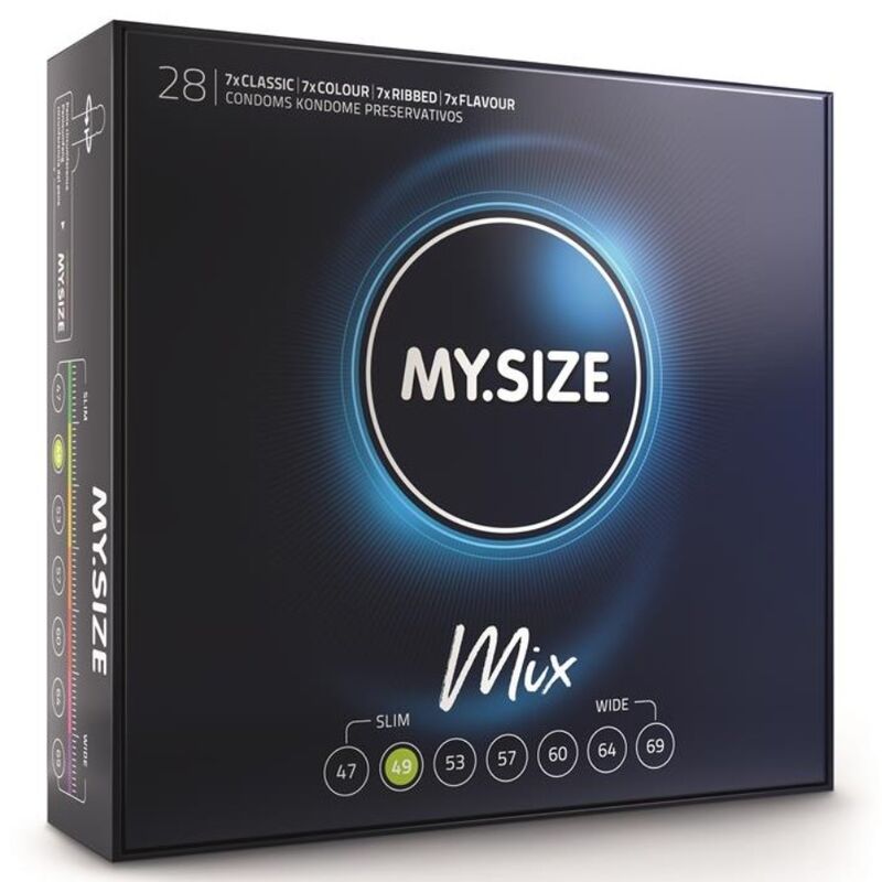 Préservatif modèle My Size Mix pour le plaisir intime. pour des moments de kiff et de douceur.
