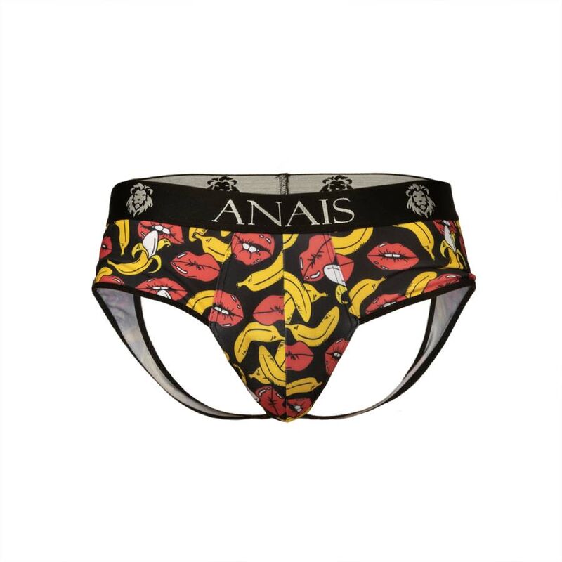 Schwarzer Jock-Bikini mit Pop-Bananenmuster — Banana
